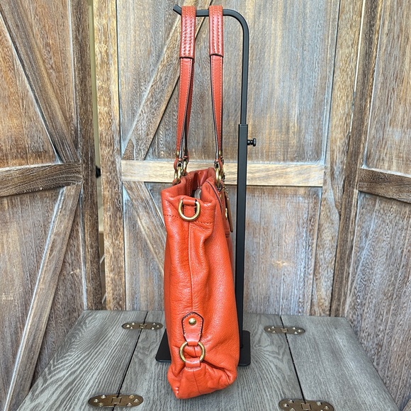 Coach F19243 Ashley Burt Orange Tangerine Leather Satchel Shoulder Handbag - Picture 4 of 16
